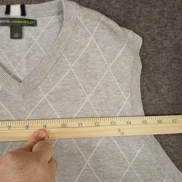 Claiborne by John Bartlett Men's Size Large Gray Geometric Golf Outdoor‎ Vest - Picture 4 of 7